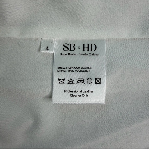 Women's Cream Leather Jacket Size 4 - Picture 10 of 11